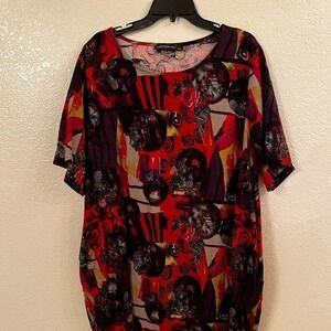 Zanzea Collection Womens Plus Size 5XL‎ Abstract Print Linen Blend Dress Relaxed